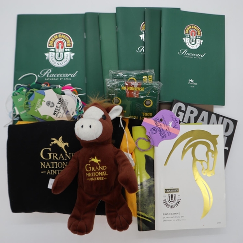 1155 - Grand National horse racing related memorabilia to include sweat shirt (medium), programmes, soft to... 