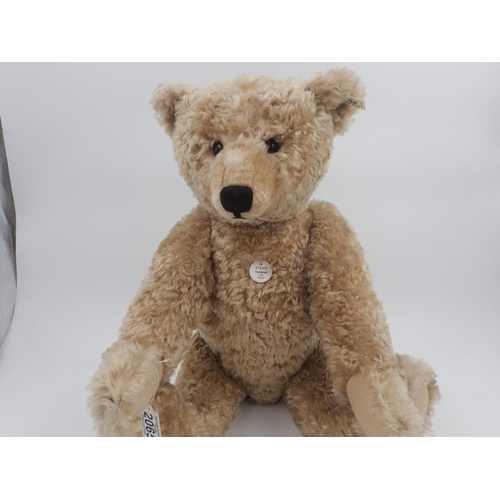 2065 - Steiff Bear, 1909 replica, with tag attached, button in ear with off-white label and black text, sti... 