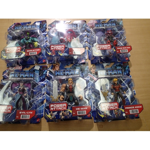 2380 - He Man action figures, with Power Attack. (6). UK P&P Group 1 (£16+VAT for the first lot and £2+VAT ... 