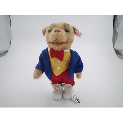 2446 - Steiff Algy Pug, 653582, with ear tag, 28cm H. UK P&P Group 1 (£16+VAT for the first lot and £2+VAT ... 