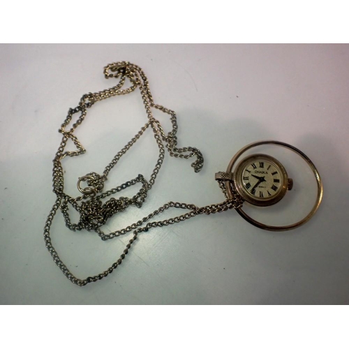 1090 - Ladies Chaka pendant watch on a neck chain. UK P&P Group 1 (£16+VAT for the first lot and £2+VAT for... 