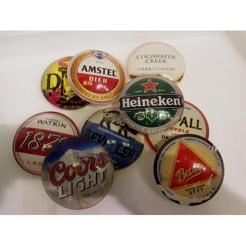 1102 - Nine mixed beer pump badges. UK P&P Group 2 (£20+VAT for the first lot and £4+VAT for subsequent lot... 