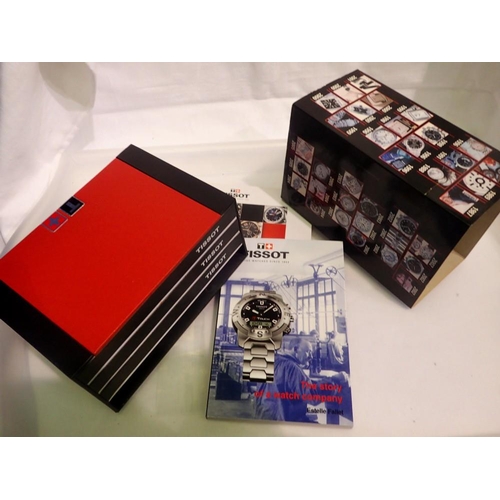 1114 - Tissot wristwatch box with paperwork. UK P&P Group 1 (£16+VAT for the first lot and £2+VAT for subse... 