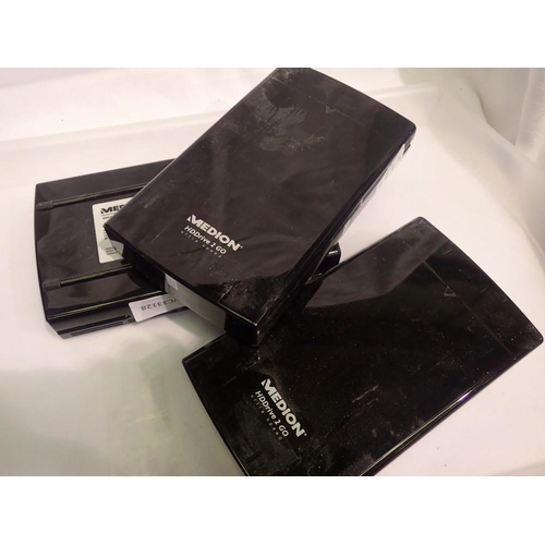 1115 - Three Median 1000GB external hard drives. UK P&P Group 2 (£20+VAT for the first lot and £4+VAT for s... 