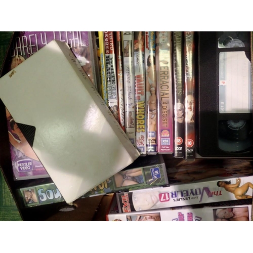 1129 - ***WITHDRAWN***Quantity of adult VHS and DVDs. UK P&P Group 3 (£30+VAT for the first lot and £8+VAT ... 