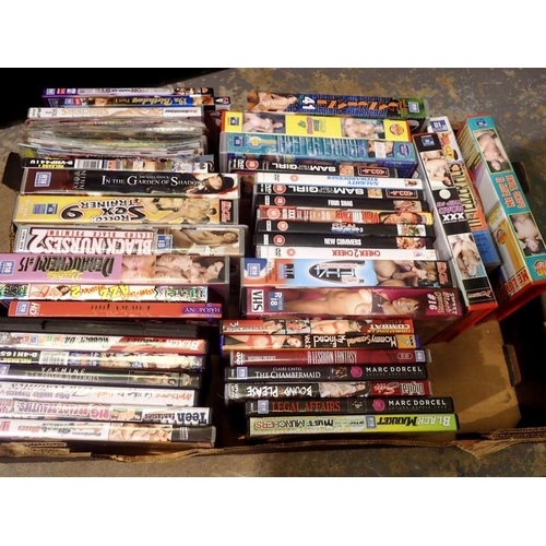 1149 - ***WITHDRAWN***Box of adult VHS and DVDs. UK P&P Group 3 (£30+VAT for the first lot and £8+VAT for s... 