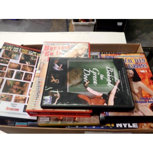 1150 - ***WITHDRAWN***Box of adult VHS and DVDs. UK P&P Group 3 (£30+VAT for the first lot and £8+VAT for s... 