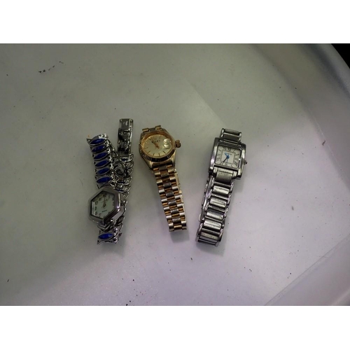 1166 - Three ladies fashion wristwatches. UK P&P Group 1 (£16+VAT for the first lot and £2+VAT for subseque... 