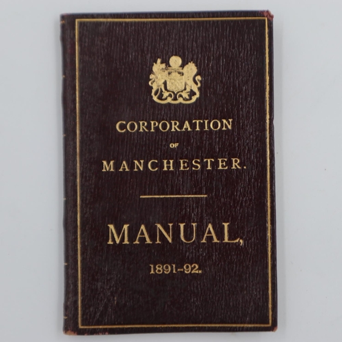 175 - Corporation of Manchester manual 1891-1892. UK P&P Group 1 (£16+VAT for the first lot and £2+VAT for... 