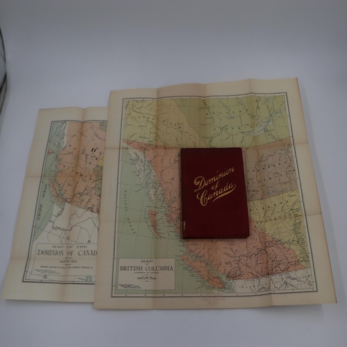 197 - Dominion of Canada book with flyers and maps for the 1901 Glasgow International exhibition. UK P&P G... 