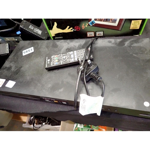 1595 - LG 4K Blu-Ray player with remote, model UBK80. All electrical items in this lot have been PAT tested... 