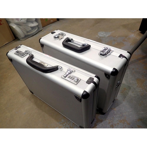 1611 - Watermans aluminium attaché case and a further aluminium case (code 110855). UK P&P Group 3 (£30+VAT... 