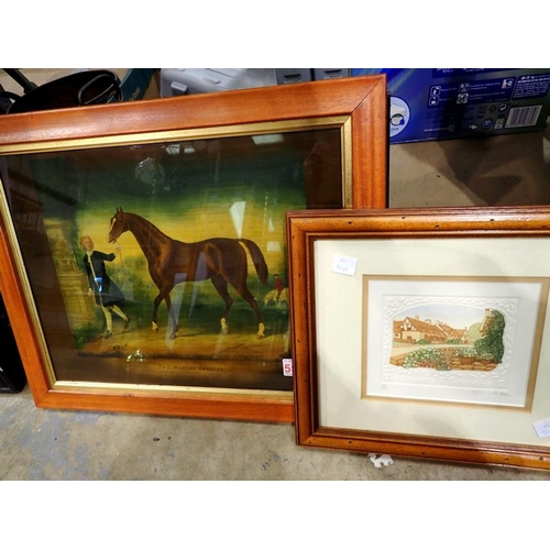 1651 - Four framed prints. Not available for in-house P&P