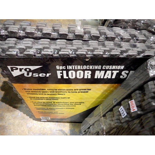 1726 - Two sets of six interlocking cushion floor mat sets, factory sealed. Not available for in-house P&P