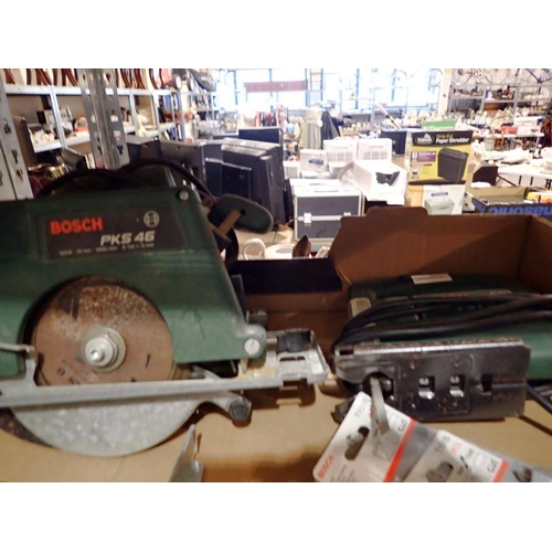 1730 - Bosch PKS 46 circular saw and Bosch PST 53A jigsaw with extra blades. All electrical items in this l... 