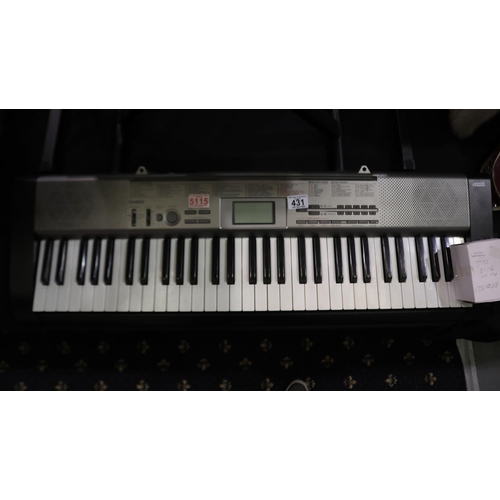 431 - Casio LK-120, electric keyboard with power lead. Not available for in-house P&P