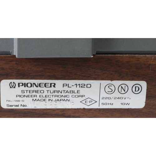 471 - Pioneer PL112D turntable with all new belt, AT91 stylus, phono cables and preamp. All electrical ite... 