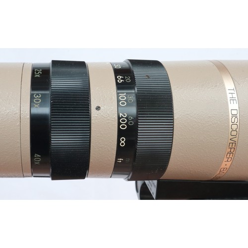 465A - Bausch & Lomb 15x to 60x 60mm zoom telescope with camera adaptor, tripod and leather case. Not avail... 