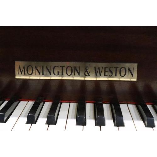 431A - Monington & Weston baby grand piano. Not available for in-house P&P