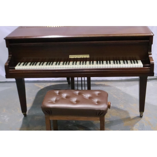 431A - Monington & Weston baby grand piano. Not available for in-house P&P