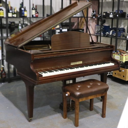 431A - Monington & Weston baby grand piano. Not available for in-house P&P
