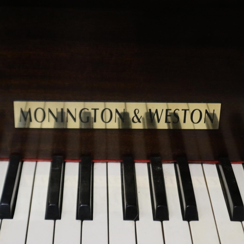 431A - Monington & Weston baby grand piano. Not available for in-house P&P