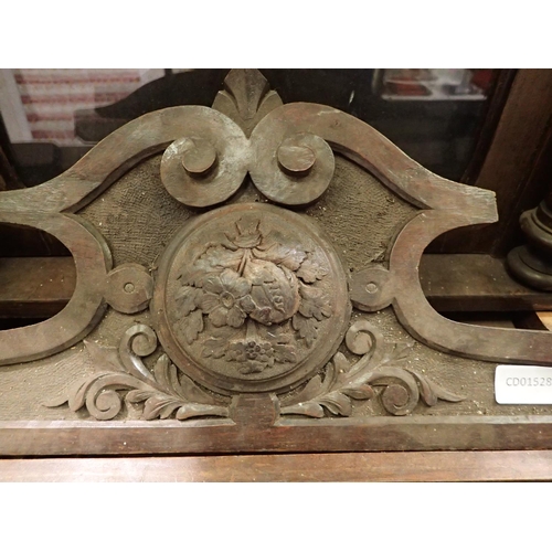 428A - Walnut polyphon with disc storage below, H: 125 cm. No internal working components. Not available fo... 