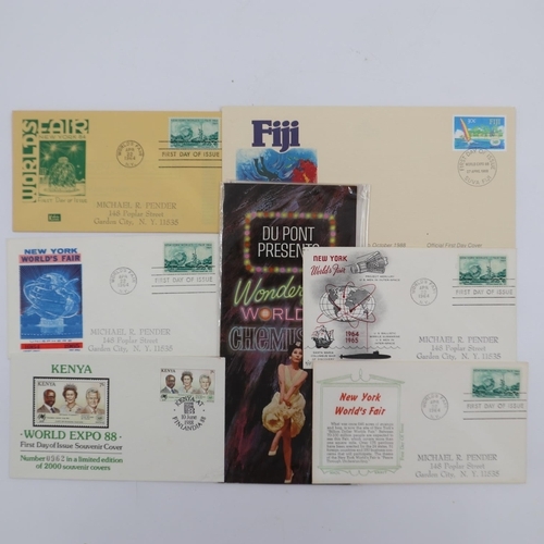 193 - Five first day covers for the New York World Fair 1964. UK P&P Group 1 (£16+VAT for the first lot an... 