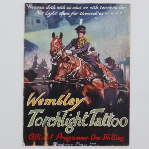 185 - Programme for the 1924 exhibition Wembley Torchlight Tattoo. UK P&P Group 1 (£16+VAT for the first l... 