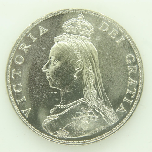 2033 - 1887 silver florin of Queen Victoria - EF with scratches. UK P&P Group 0 (£6+VAT for the first lot a... 