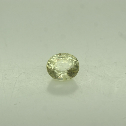 38 - Natural loose oval cut yellow sapphire; 1.11cts. UK P&P Group 0 (£6+VAT for the first lot and £1+VAT... 