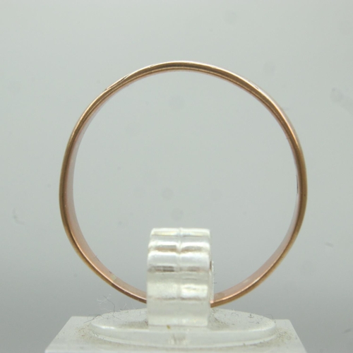 6 - 9ct rose gold wedding band, size R/S, 2.4g. P&P Group 0 (£6+VAT for the first lot and £1+VAT for sub... 