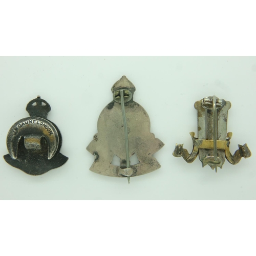 2150 - Two enamelled sweetheart brooches and a buttonhole (3). UK P&P Group 0 (£6+VAT for the first lot and... 