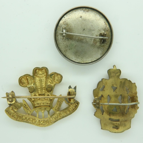 2174 - Three British WWII sweetheart badges. UK P&P Group 0 (£6+VAT for the first lot and £1+VAT for subseq... 