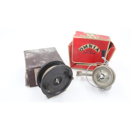 2036 - Boxed Allcocks Argillite reel and Omnia fixed spool reel. UK P&P Group 1 (£16+VAT for the first lot ... 