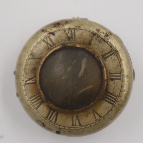 2052 - WWI Imperial German Soldiers Trench Art pocket watch cover. A German buckle plate has been soldiered... 