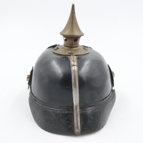 2083 - WWI Prussian NCO’s pickelhaube spiked helmet. UK P&P Group 2 (£20+VAT for the first lot and £4+VAT f... 