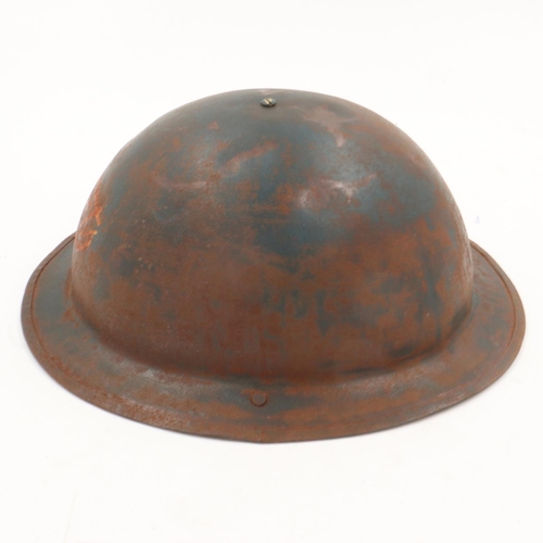 2086 - WWII British home front private purchase “Tin Bowler” Helmet for Boots the Chemist Staff. UK P&P Gro... 