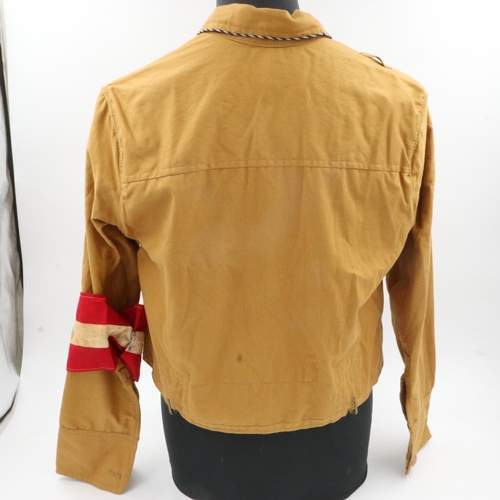 2103 - Third Reich Hitler Youth shirt and arm band. UK P&P Group 2 (£20+VAT for the first lot and £4+VAT fo... 