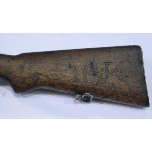 2138 - An Austrian Mannlicher M1886 obsolete calibre 11mm bolt-action rifle, bearing Chilean registration m... 