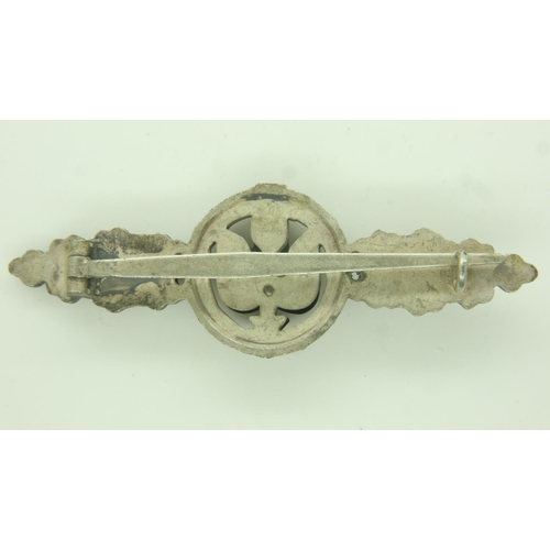 2148 - WWII German Luftwaffe Silver Grade Front Flyers Clasp for short range night fighters. Unmarked. UK P... 