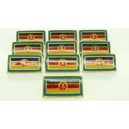 2162 - Ten East German DDR Stasi Recognition badges, part of a small hoard found in Berlin. These were worn... 