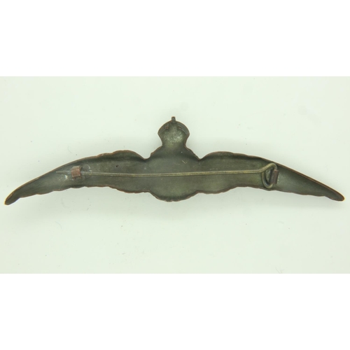 2165 - WWI British Royal Flying Corps Officers Bronze Pilots Wings. UK P&P Group 0 (£6+VAT for the first lo... 