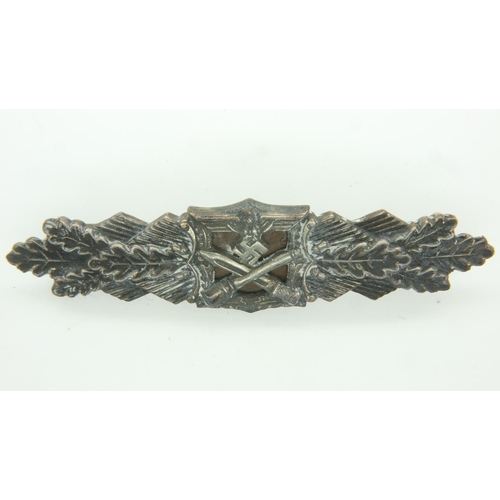 2184 - Third Reich Close Combat Clasp Silver Grade, maker: “A.G.M.u.K. Gablonz”. UK P&P Group 0 (£6+VAT for... 