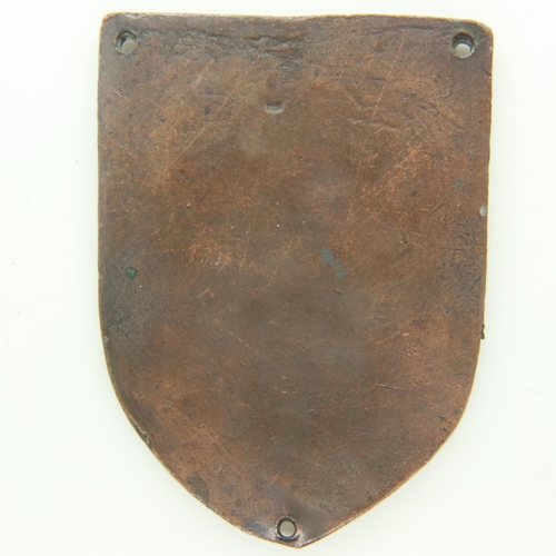 2187 - German 1944 dated Warsaw shield, later enamelled. UK P&P Group 1 (£16+VAT for the first lot and £2+V... 