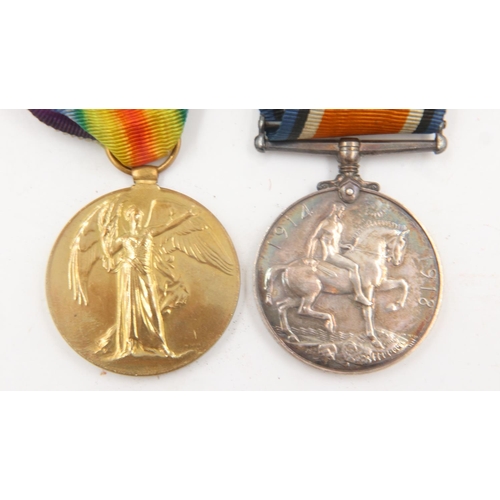 2189 - British WWI medal pair to 47167 Pte J Leary, Manchester Regiment. UK P&P Group 0 (£6+VAT for the fir... 