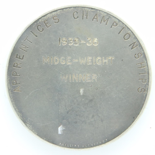 128 - 1935-36 Royal Air Force Boxing Association medal. UK P&P Group 1 (£16+VAT for the first lot and £2+V... 