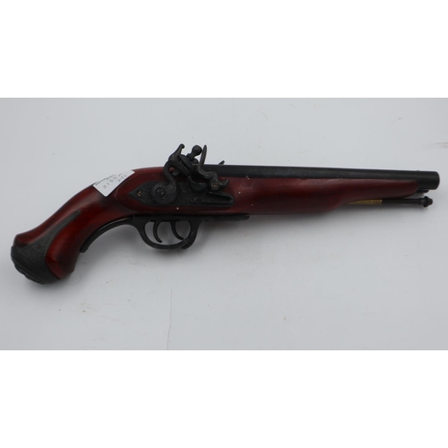 2135A - Replica flintlock double barrel shotgun pistol. Not available for in-house P&P