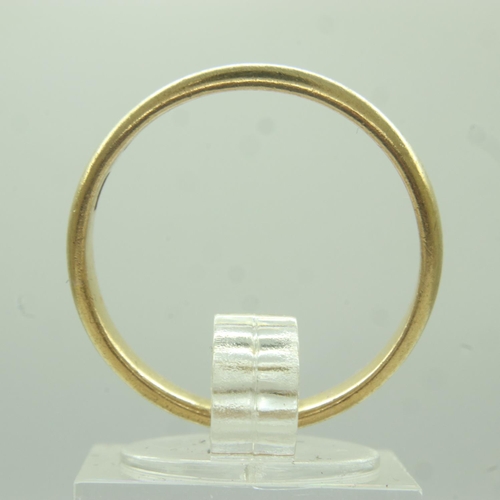 6 - 22ct gold slim profile wedding band, size S/T, 4.9g. P&P Group 0 (£6+VAT for the first lot and £1+VA... 