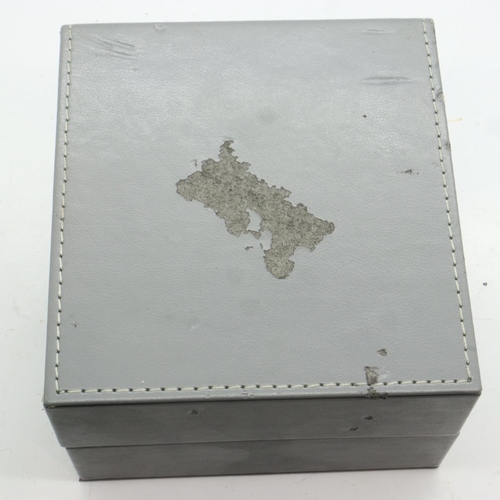 64 - Omega wristwatch box with spare bi-metallic links. UK P&P Group 1 (£16+VAT for the first lot and £2+... 